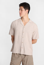 Linen-Blend Short Sleeve Button-Up Shirt thumbnail 4