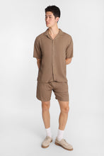Linen-Blend Short Sleeve Button-Up Shirt thumbnail 9