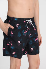 Short de bain imprimé flamant rose thumbnail 2