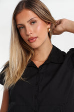 Poplin Cotton Short Sleeve Tie-Back Button-Up Shirt thumbnail 3