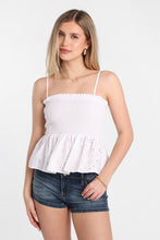 Cotton Eyelet Smocked Strapless Top thumbnail 7