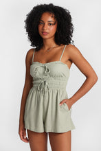 Linen-Blend Tie-Front Romper thumbnail 9