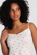 Graphic Pointelle Knit Pajama Tank Top & Shorts 2-Piece Set thumbnail 9