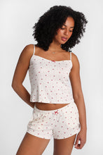 Graphic Pointelle Knit Pajama Tank Top & Shorts 2-Piece Set thumbnail 7
