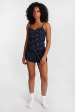 Graphic Pointelle Knit Pajama Tank Top & Shorts 2-Piece Set thumbnail 16