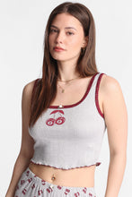 Graphic Pointelle Knit Pajama Tank Top & Pants 2-Piece Set thumbnail 3