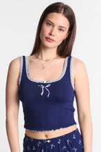 Graphic Pointelle Knit Pajama Tank Top & Pants 2-Piece Set thumbnail 7