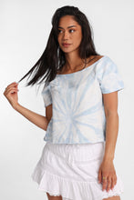 Butterfly Tie-Dye Off-Shoulder Short Sleeve Tee thumbnail 1