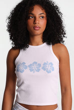 Hibiscus Ribbed Knit High Neck Tank Top thumbnail 2