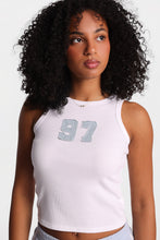 97 Denim Patch Ribbed Knit High Neck Tank Top thumbnail 2