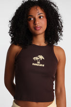 Honolulu Ribbed Knit High Neck Tank Top thumbnail 2