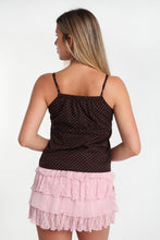 AERO Polka Dot Lace Trim Babydoll Camisole thumbnail 4