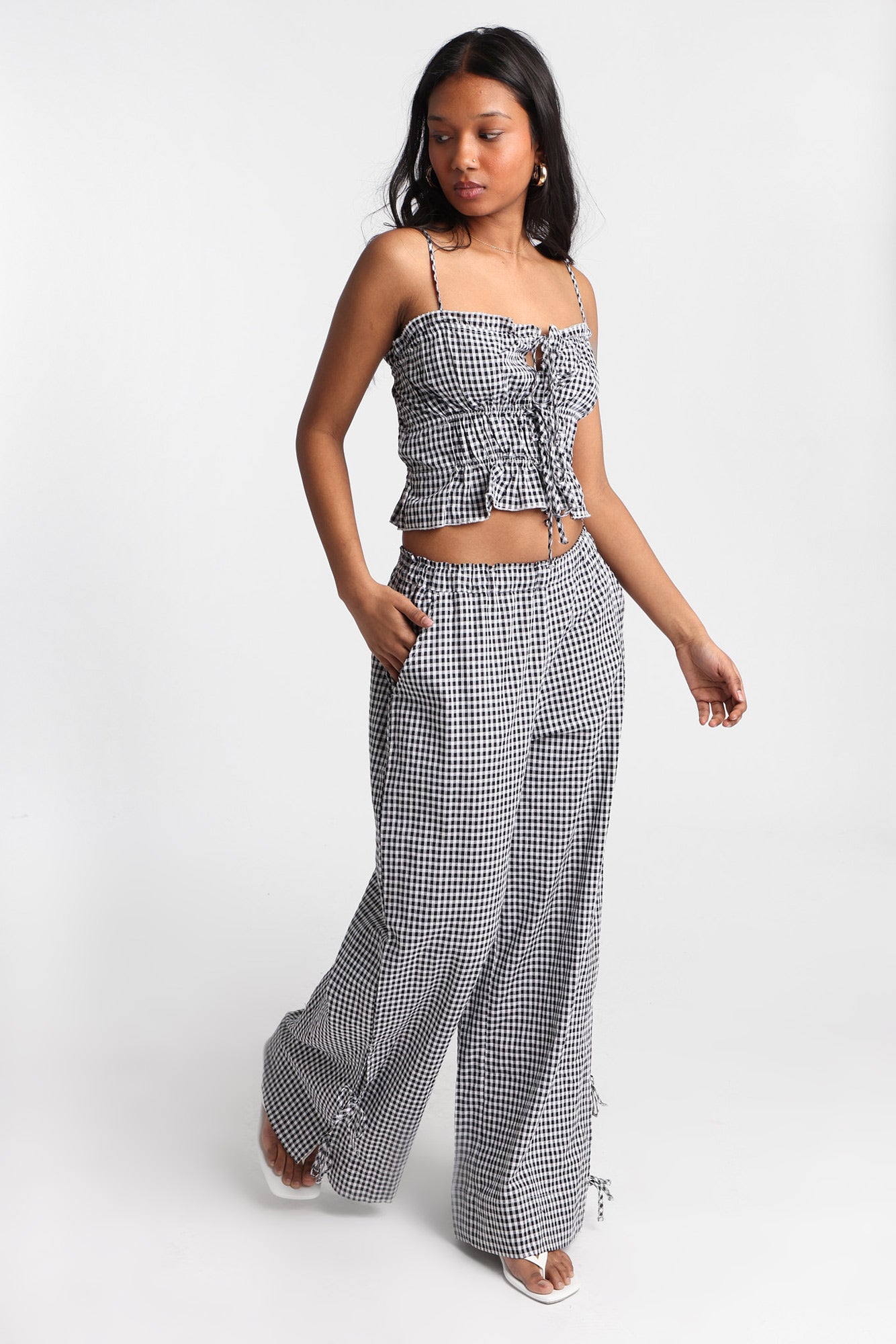 AERO Cotton Tie-Side Wide Leg Pants – Bluenotes
