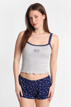 AERO Graphic Pointelle Knit Pajama Tank Top & Shorts 2-Piece Set thumbnail 7