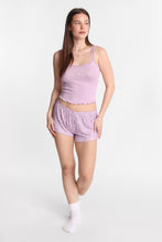 AERO Graphic Pointelle Knit Pajama Tank Top & Shorts 2-Piece Set thumbnail 18