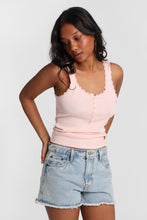 AERO Ribbed Henley Tank Top thumbnail 1