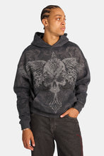 Arsenic Winged Cross Graphic Washed Boxy Hoodie thumbnail 1