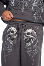 Arsenic Rhinestone Skulls Graphic Baggy Sweatpants thumbnail 3