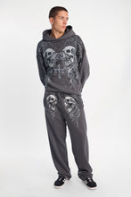 Arsenic Rhinestone Skulls Graphic Baggy Sweatpants thumbnail 5