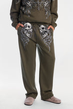 Arsenic Rhinestone Skulls Graphic Baggy Sweatpants thumbnail 1