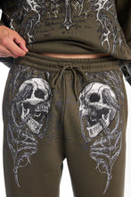 Arsenic Rhinestone Skulls Graphic Baggy Sweatpants thumbnail 6