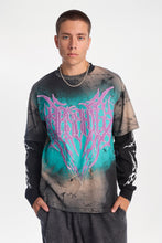 Arsenic Logo Graphic Tie-Dye Washed Layered Twofer Tee thumbnail 1