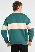 AERO Embroidered Colour Block Long Sleeve Polo Sweatshirt thumbnail 3