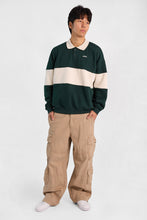 AERO Colour Block Long Sleeve Polo Sweatshirt thumbnail 5
