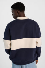 AERO Cloud Soft Fleece Colour Block Long Sleeve Polo Sweatshirt thumbnail 4