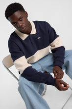 AERO Cloud Soft Fleece Colour Block Long Sleeve Polo Sweatshirt thumbnail 2