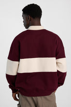 AERO Cloud Soft Fleece Colour Block Long Sleeve Polo Sweatshirt thumbnail 9