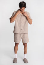 Chemise en tricot texturé à manches courtes à rayures AERO thumbnail 4
