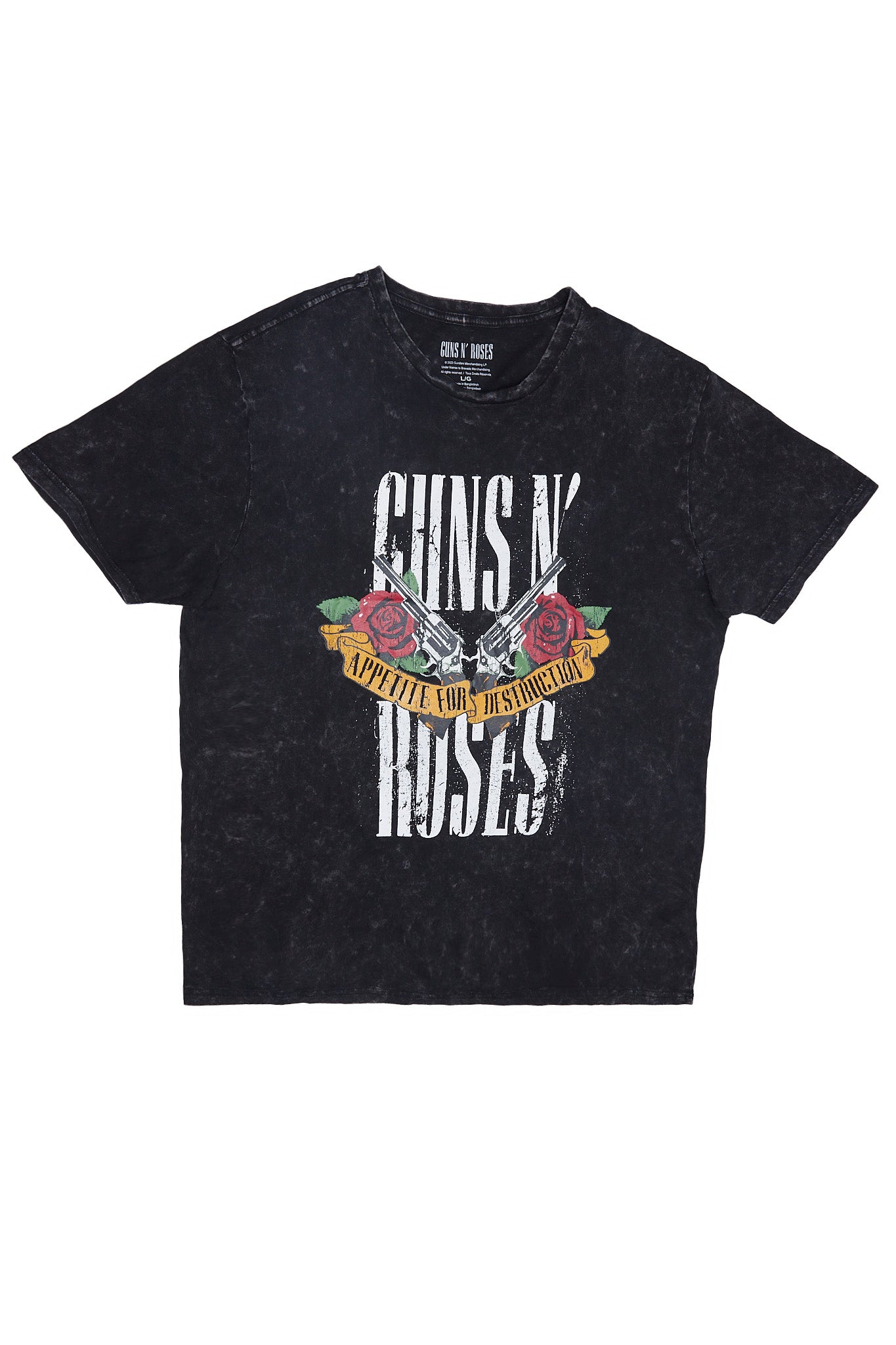 Guns N' Roses Graphic Acid Wash Tee Bluenotes Aéropostale