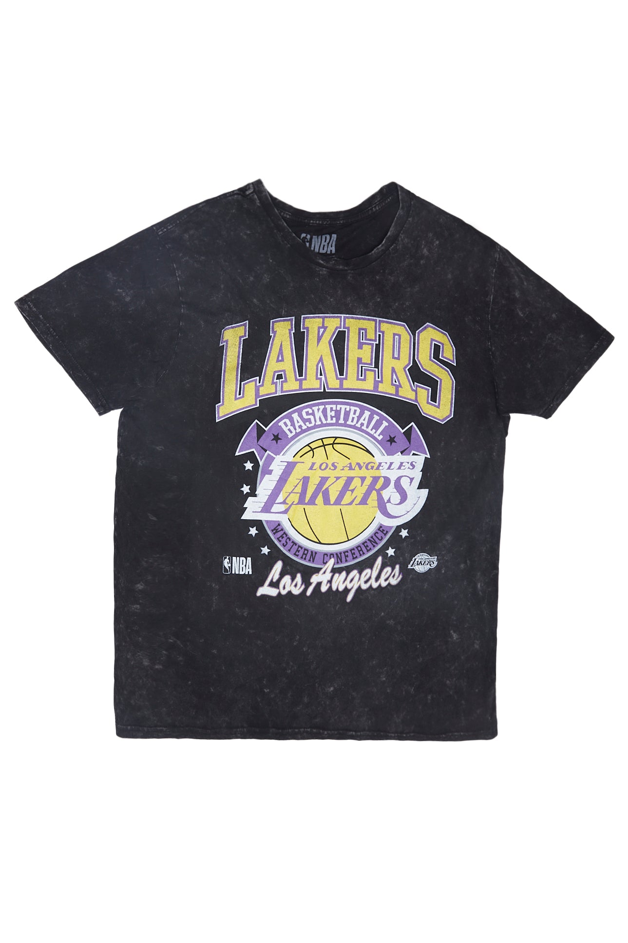 La Lakers NBA Acid Wash License T Shirt