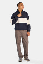 AERO Colour Block Quarter-Zip Mock Neck Sweatshirt thumbnail 4