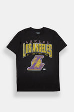 T-shirt classique graphique à logo en maille Los Angeles Lakers thumbnail 1