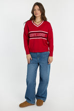 AERO Graphic Flat Knit V-Neck Sweater thumbnail 20