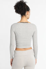 AERO Long Sleeve Henley Baby Tee thumbnail 13