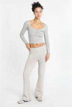 AERO Long Sleeve Henley Baby Tee thumbnail 14