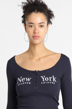 AERO Long Sleeve Henley Baby Tee thumbnail 19