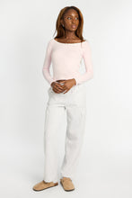 AERO Pointelle Knit Long Sleeve Off-Shoulder Top thumbnail 16