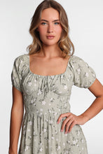 AERO Cap Sleeve Side Smocked Midi Dress thumbnail 18