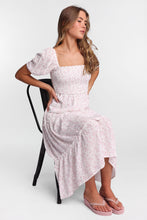 AERO Short Sleeve Smocked Tiered Midi Dress thumbnail 6