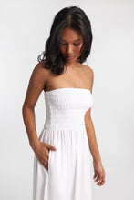 AERO Linen-Blend Strapless Midi Dress thumbnail 6