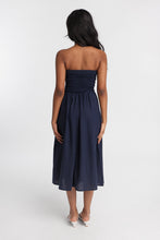AERO Linen-Blend Strapless Midi Dress thumbnail 10