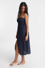 AERO Linen-Blend Strapless Midi Dress thumbnail 11