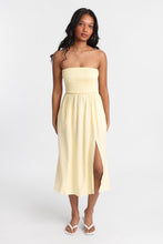 AERO Linen-Blend Strapless Midi Dress thumbnail 1
