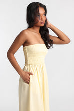 AERO Linen-Blend Strapless Midi Dress thumbnail 23