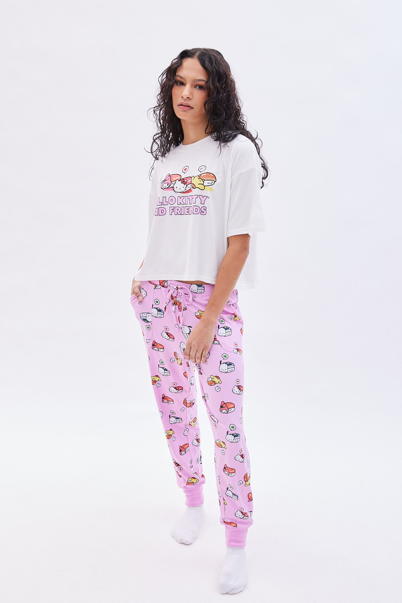 Ensemble pyjama super doux imprimé Hello Kitty Sushi