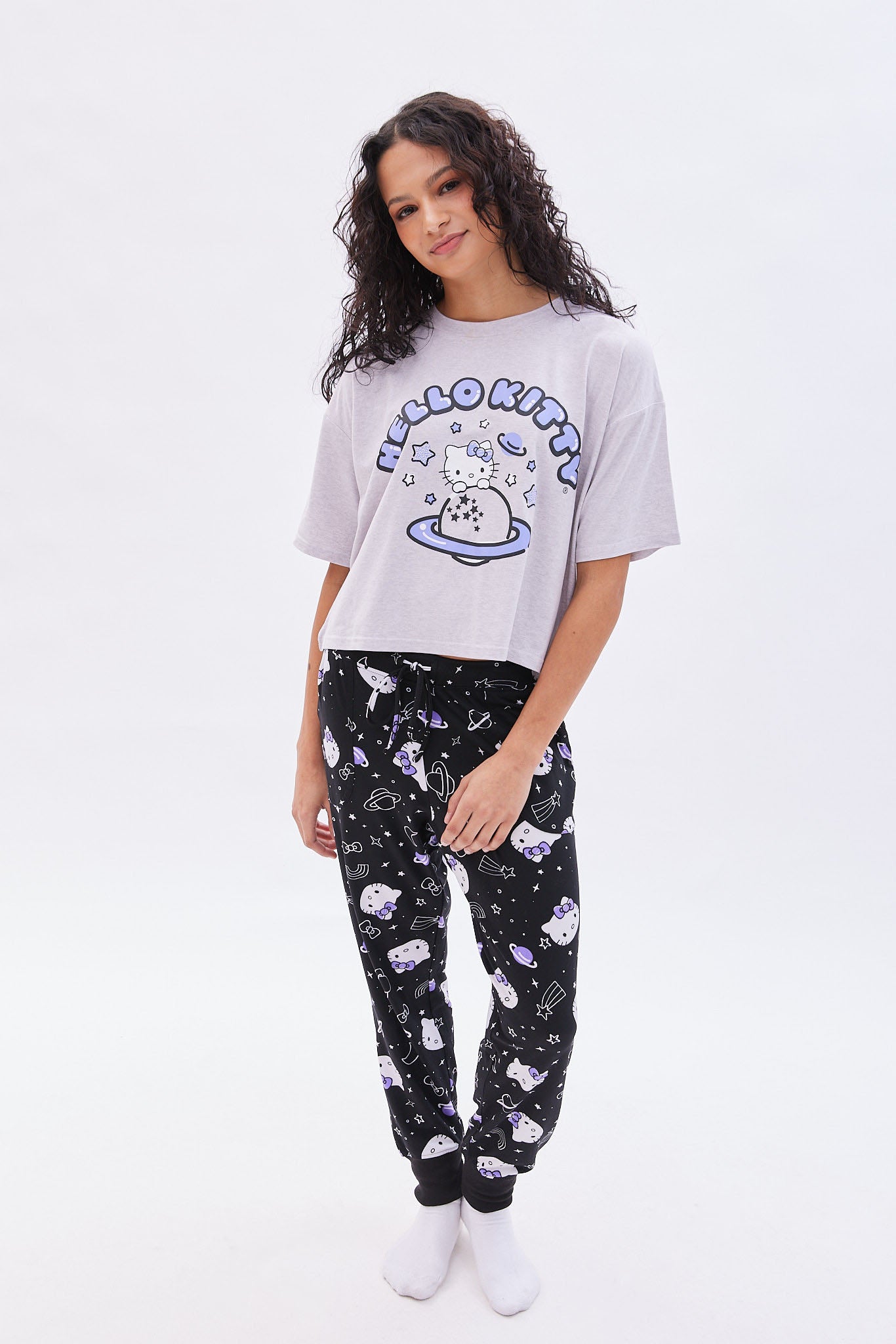 Super Soft Hello Kitty Space Printed Pajama Set – Bluenotes